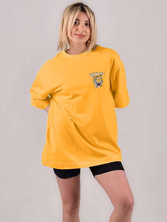 women printed shrort sleeve oversized t-shirt