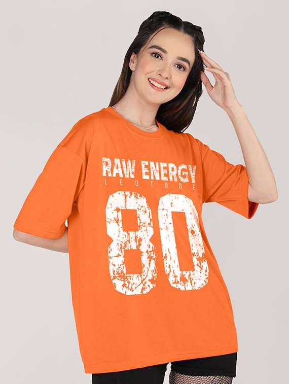 women printed shrort sleeve oversized t-shirt - 22059565 -  Standard Image - 1