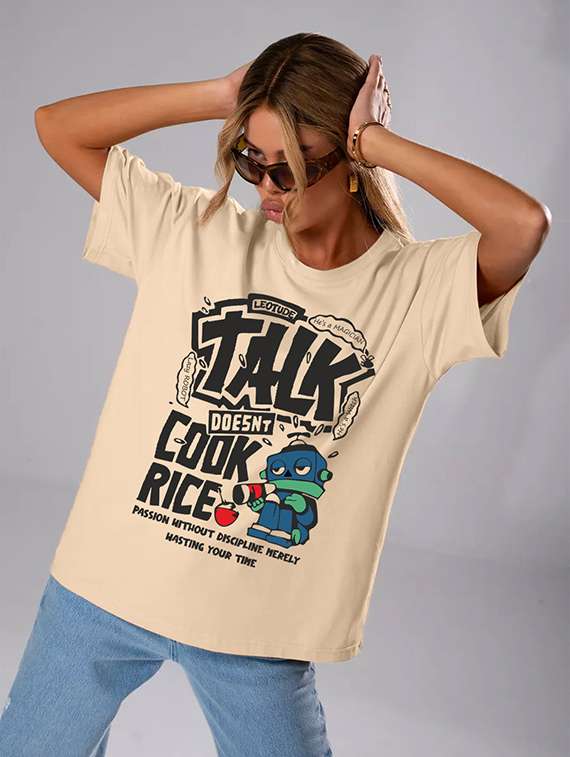 women pack of 2 printed short sleeve oversized t-shirt - 22059592 -  Standard Image - 1