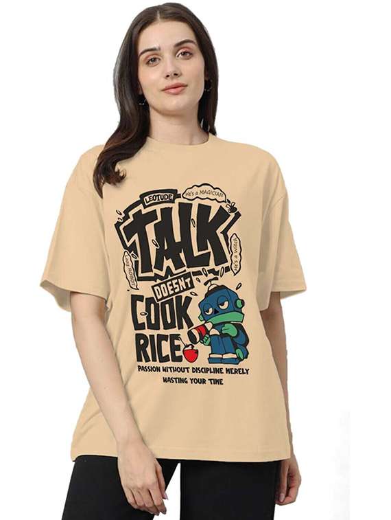 women pack of 2 printed short sleeve oversized t-shirt - 22059598 -  Standard Image - 4