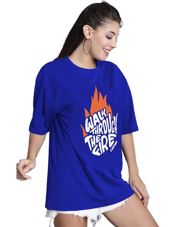 women pack of 2 printed short sleeve oversized t-shirt - 22059603 -  Standard Image - 1