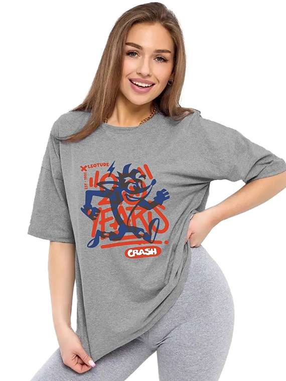 multi colored cotton blend oversized tshirt - 22059610 -  Standard Image - 4