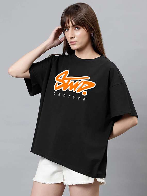 women pack of 2 printed short sleeve oversized t-shirt - 22059628 -  Standard Image - 1