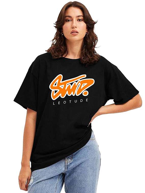 women pack of 2 printed short sleeve oversized t-shirt - 22059629 -  Standard Image - 1