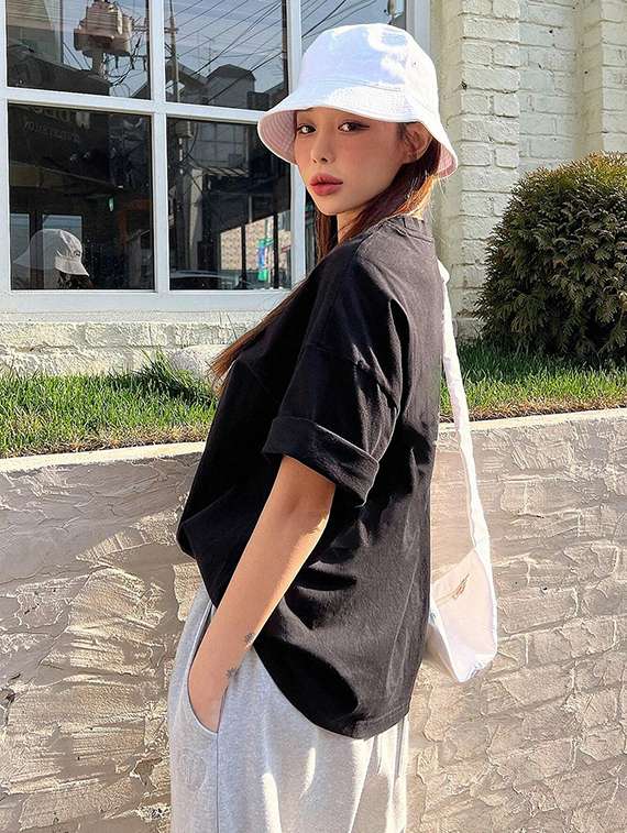 women pack of 2 printed short sleeve oversized t-shirt - 22059629 -  Standard Image - 4