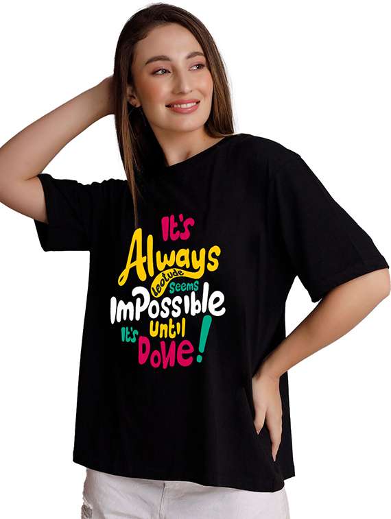 women pack of 2 printed short sleeve oversized t-shirt - 22059632 -  Standard Image - 1