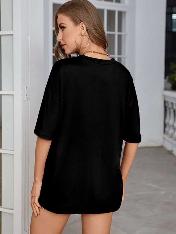 women pack of 2 printed short sleeve oversized t-shirt - 22059639 -  Standard Image - 4