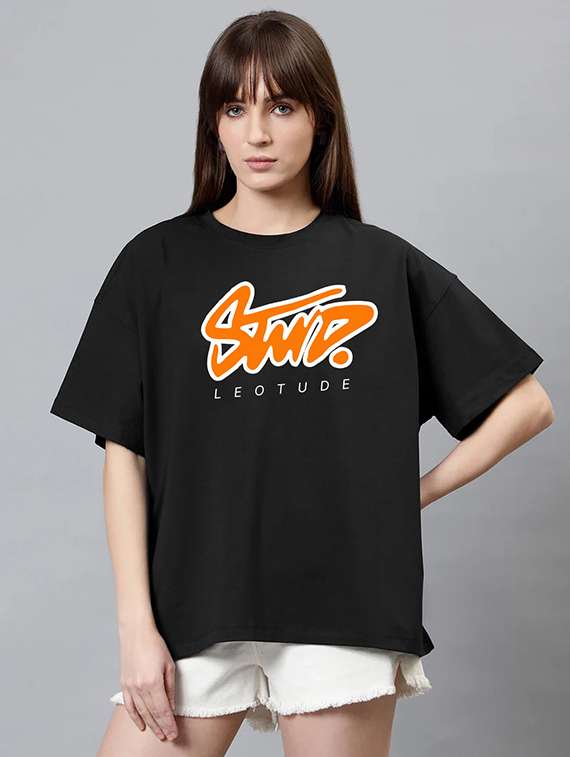 women pack of 2 printed short sleeve oversized t-shirt - 22059654 -  Standard Image - 1