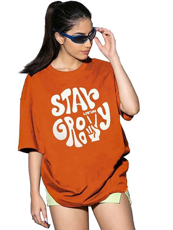 women pack of 2 printed short sleeve oversized t-shirt - 22059681 -  Standard Image - 1