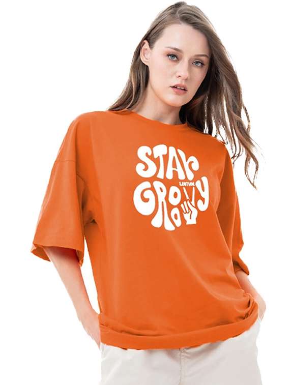 women pack of 2 printed short sleeve oversized t-shirt - 22059710 -  Standard Image - 4