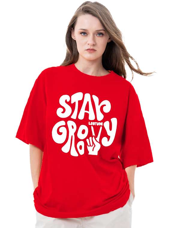 women pack of 2 printed short sleeve oversized t-shirt - 22059714 -  Standard Image - 1