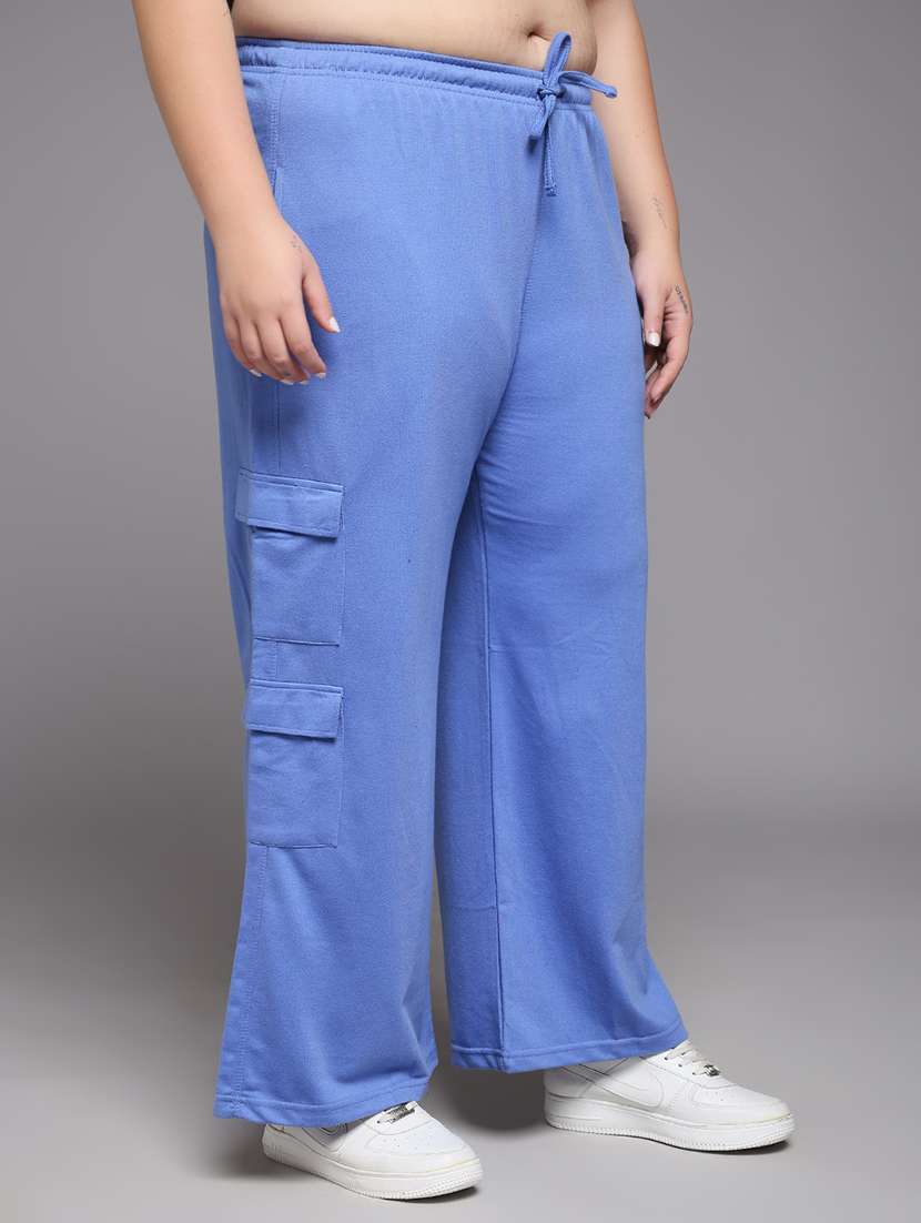 women plus size solid mid rise cargo - 22060137 -  Standard Image - 1