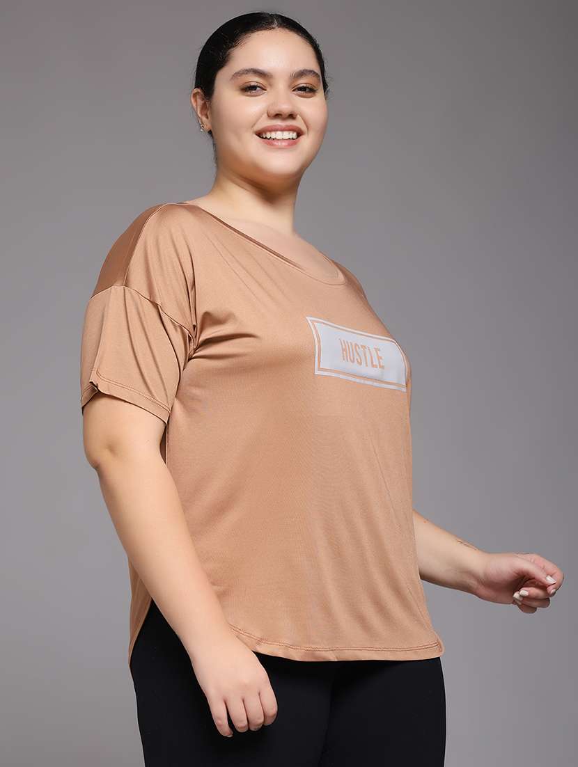 women plus size printed dri-fit sports t-shirt - 22060146 - Standard Image - 1
