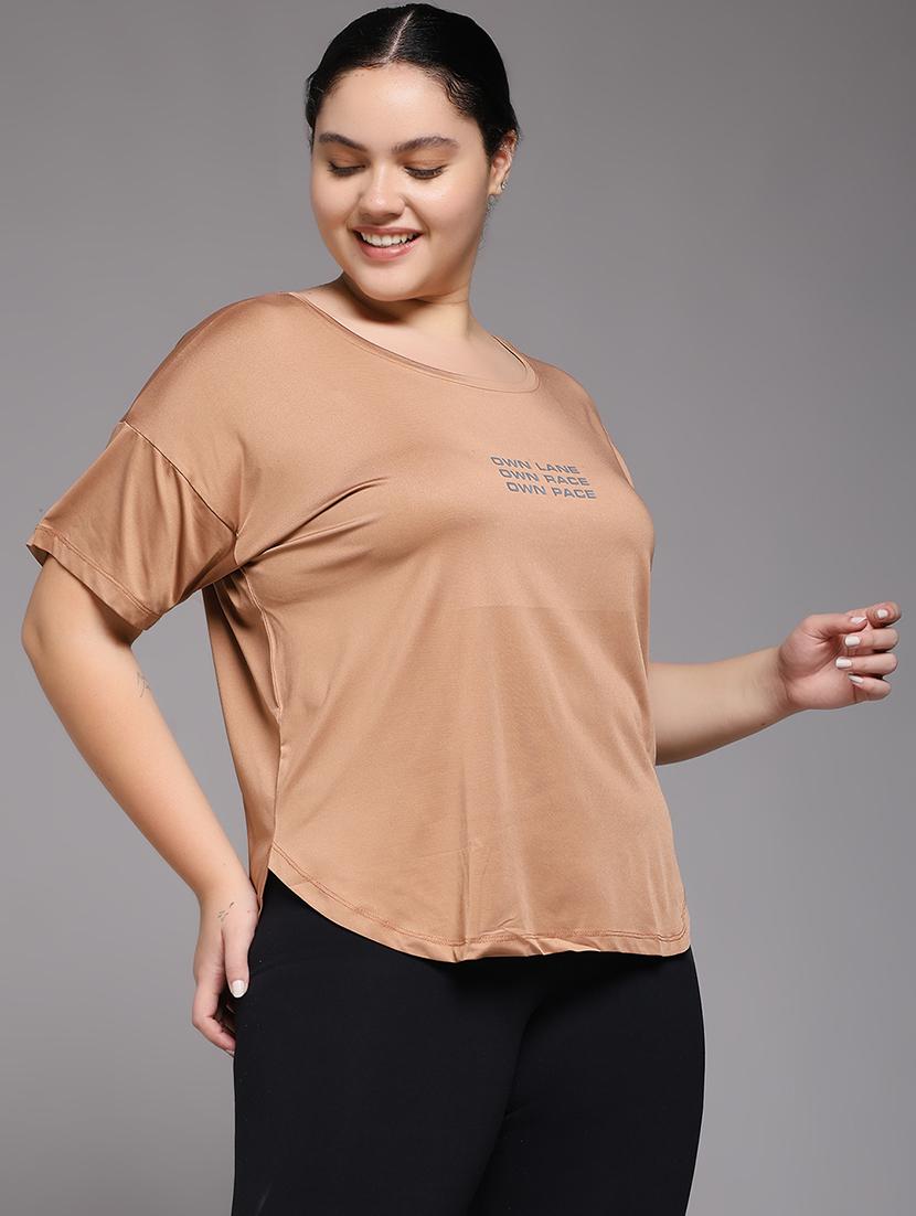 women plus size printed dri-fit sports t-shirt - 22060149 - Standard Image - 1