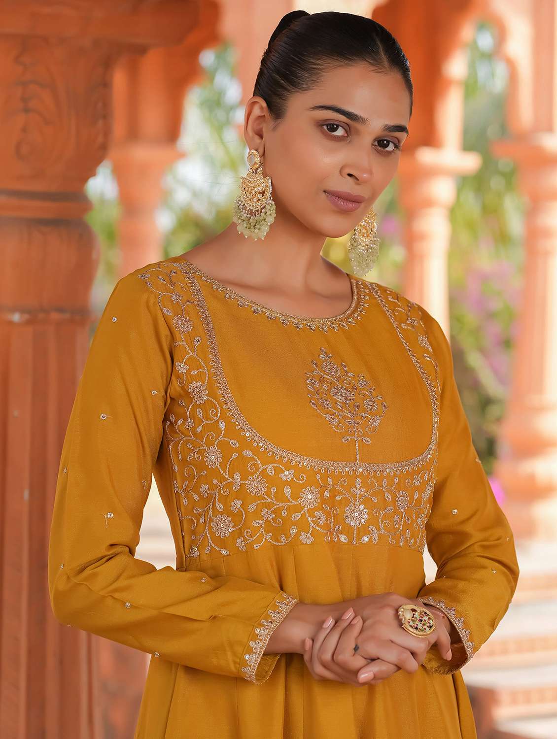 women embroidered long sleeve kurta pant with dupatta set - 22060160 - Standard Image - 4