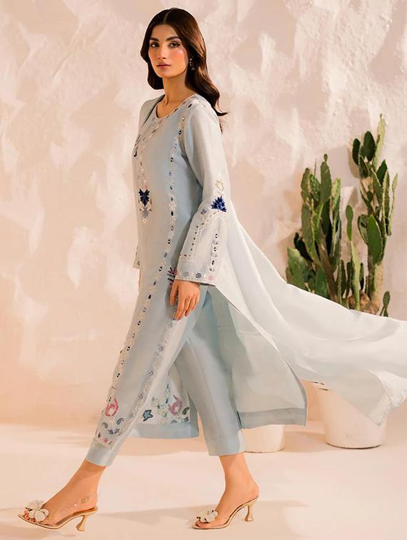 women floral long sleeve kurta pant with dupatta set - 22060231 - Standard Image - 1