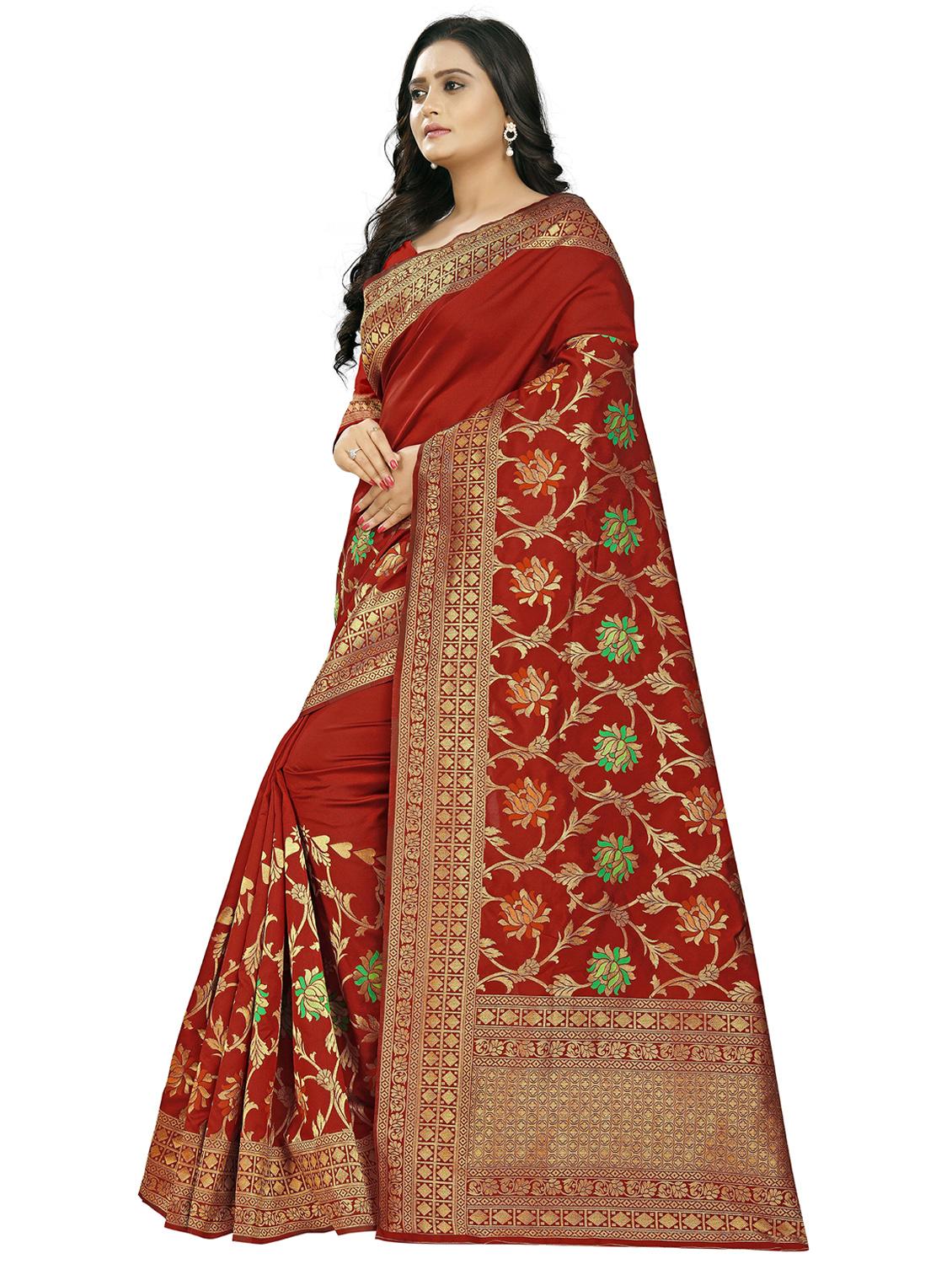 women self design banarasi saree with blouse - 22060320 - Standard Image - 1