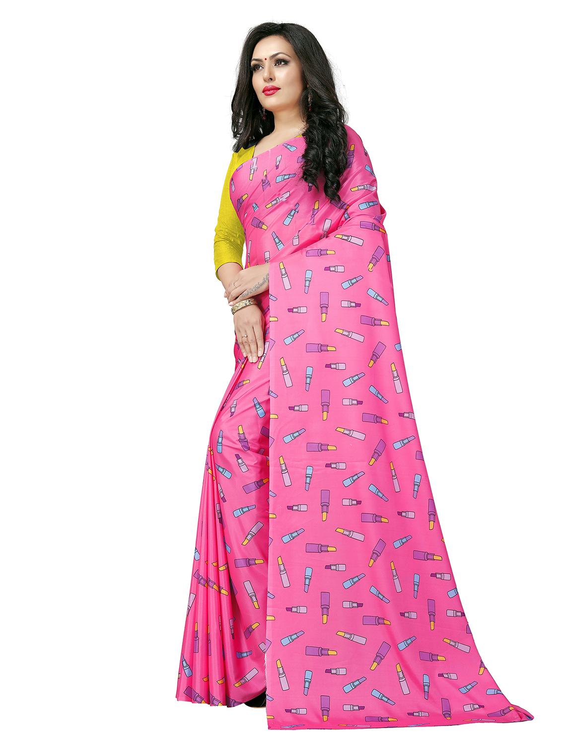 women printed casual wear saree with blouse - 22060381 - Standard Image - 1
