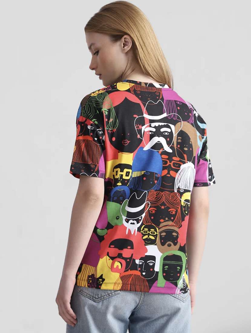 women short sleeve all over print t-shirt - 22060554 -  Standard Image - 1