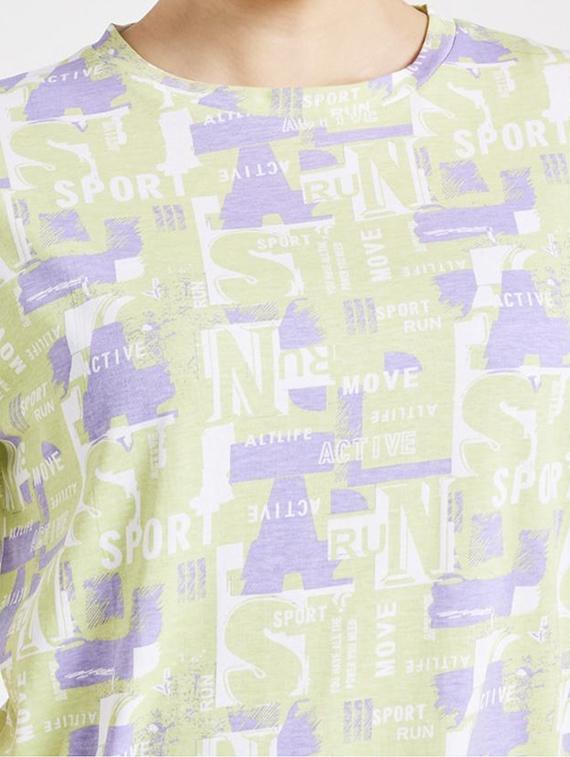 women printed short sleeve loose fit t-shirt - 22060563 - Standard Image - 4