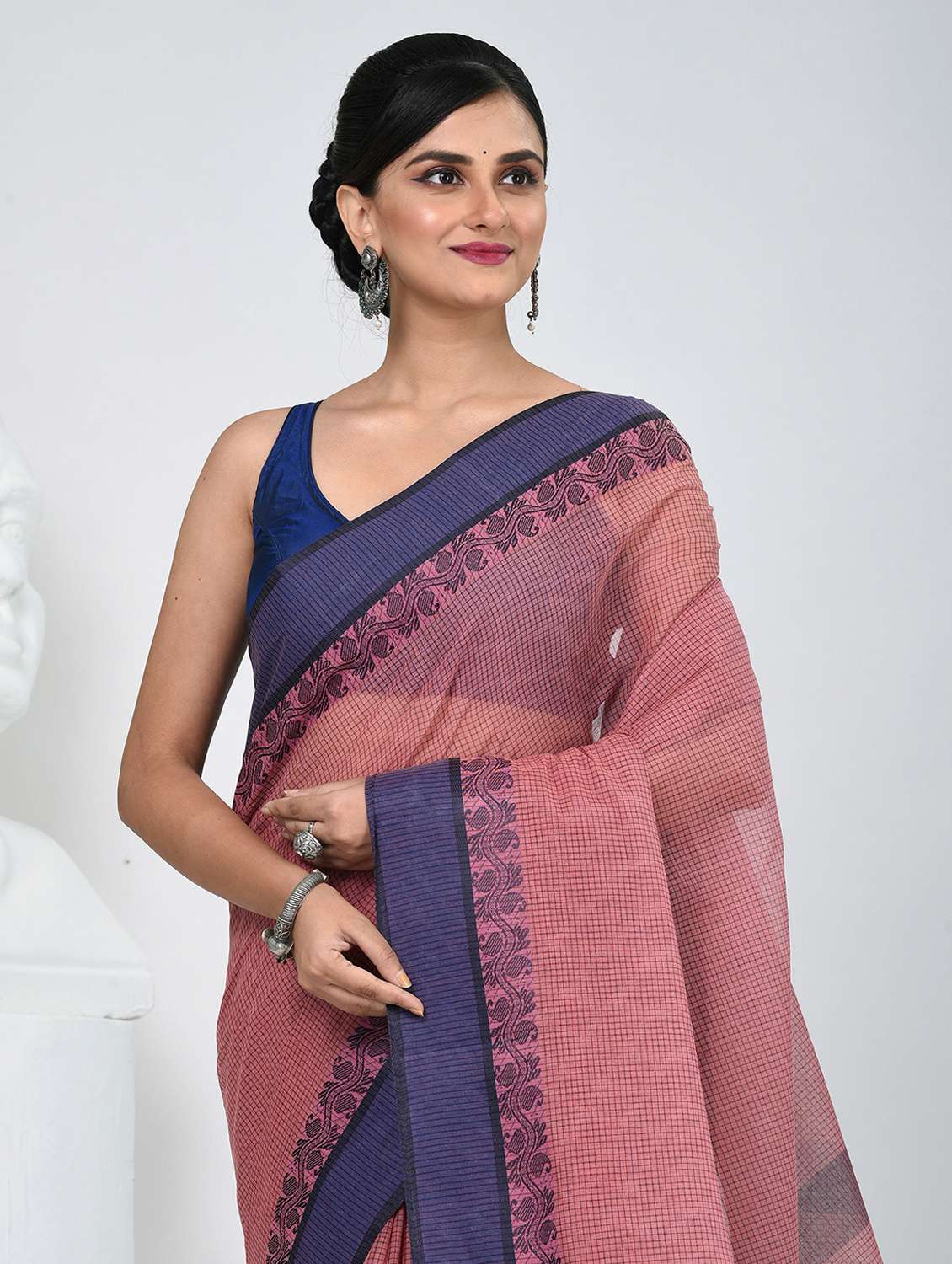 women self design tant saree - 22060659 -  Standard Image - 4