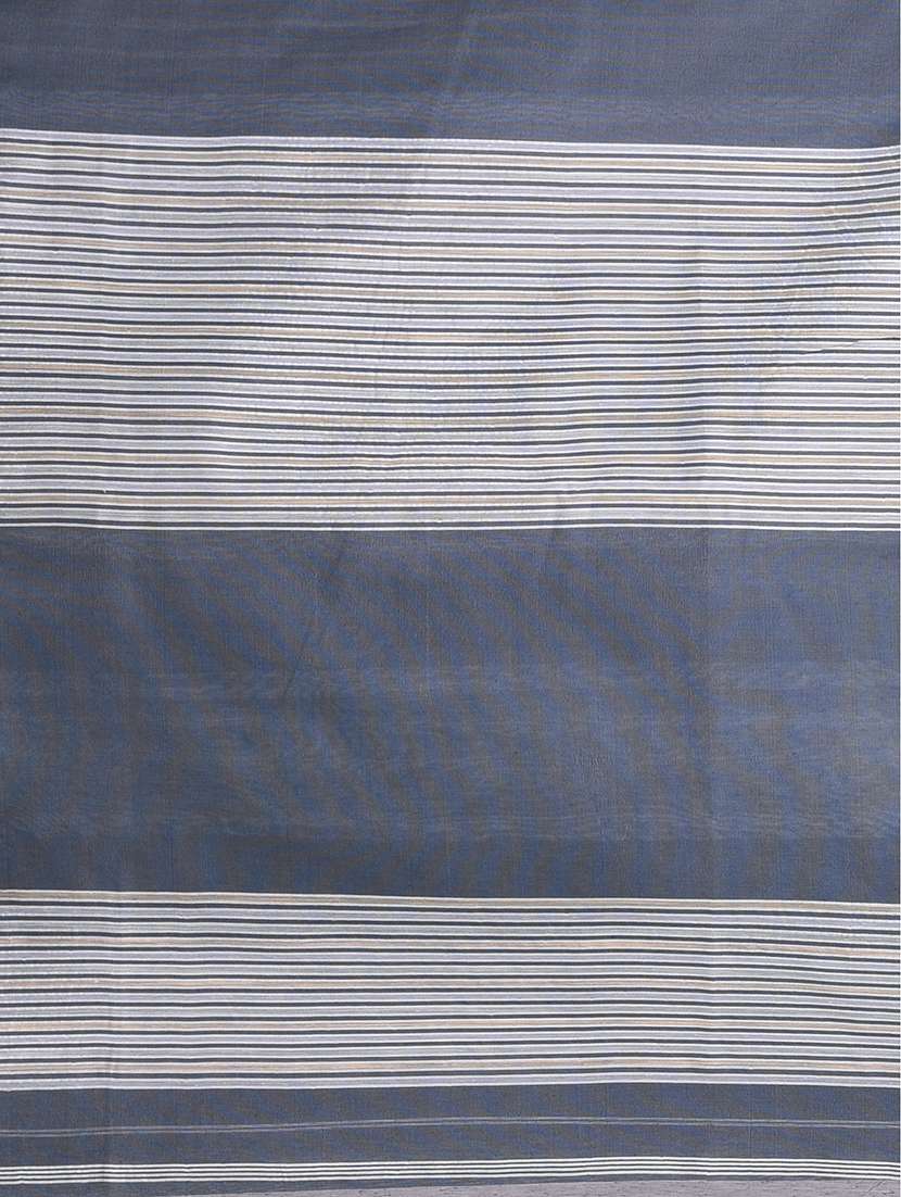 women striped handloom saree with blouse - 22060682 -  Standard Image - 6