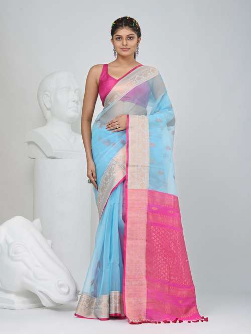women self design handloom saree with blouse - 22060686 - Standard Image - 0