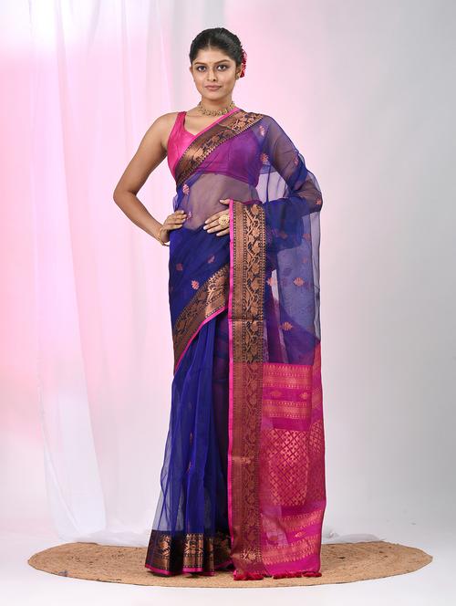 women self design handloom saree with blouse - 22060690 - Standard Image - 0