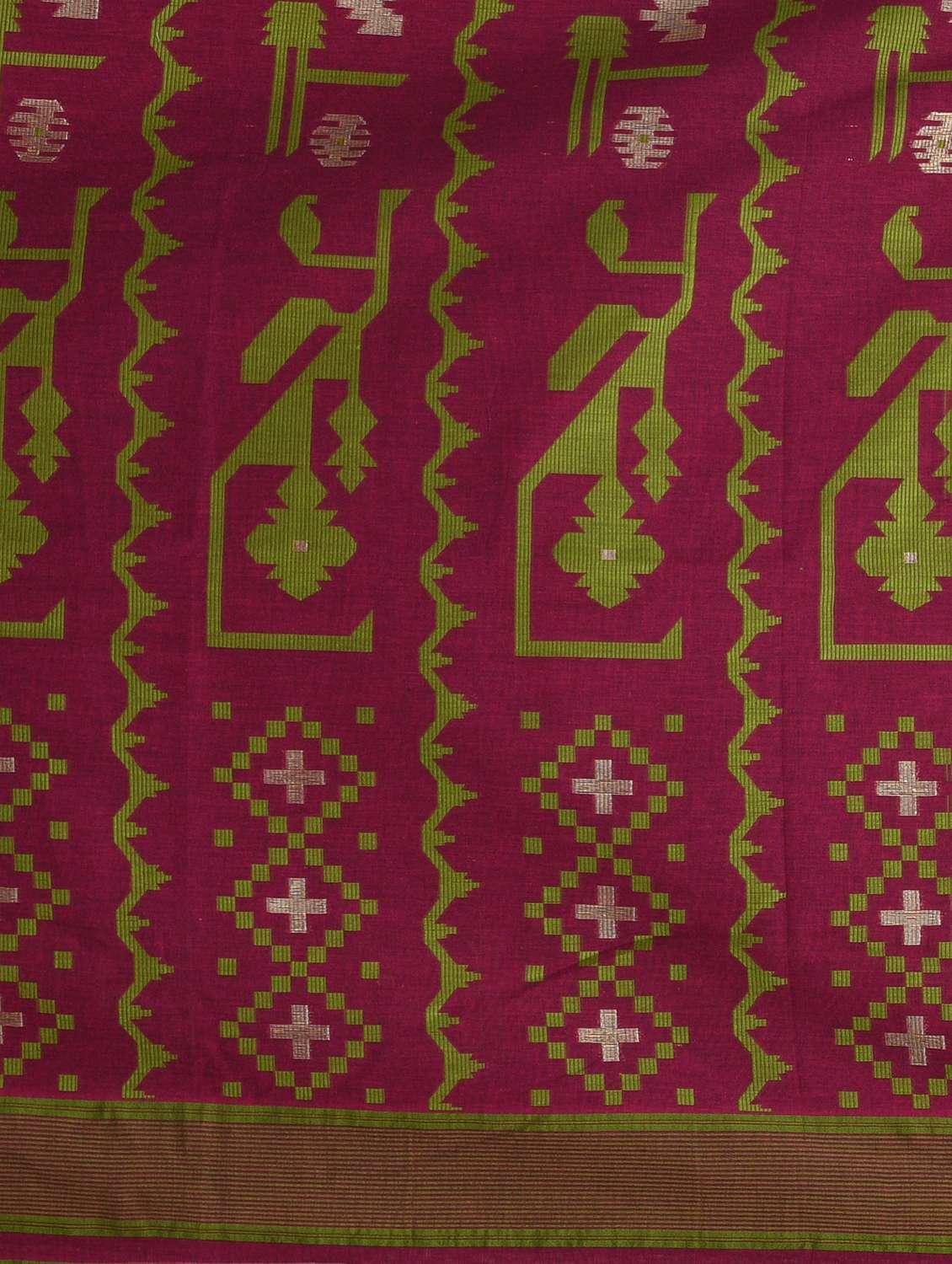 Women Self Design Handloom Saree With Blouse - 22060705 -  Standard Image - 6