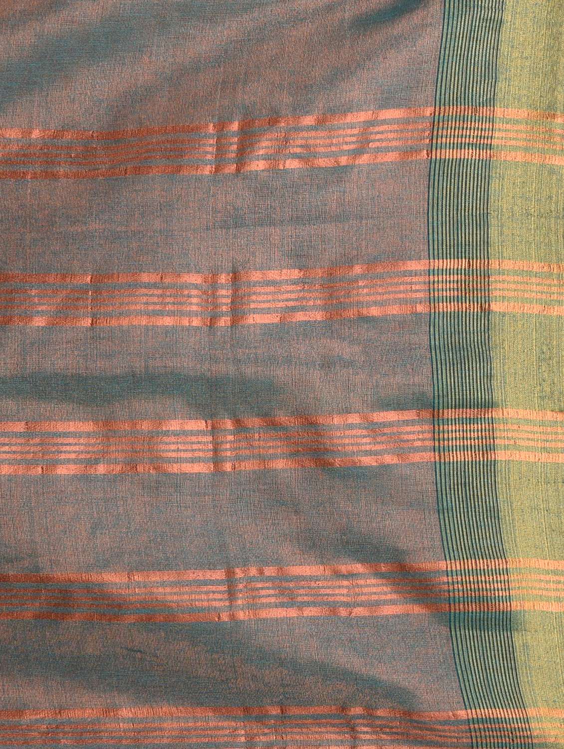 women solid with bordered handloom saree with blouse - 22060710 -  Standard Image - 6