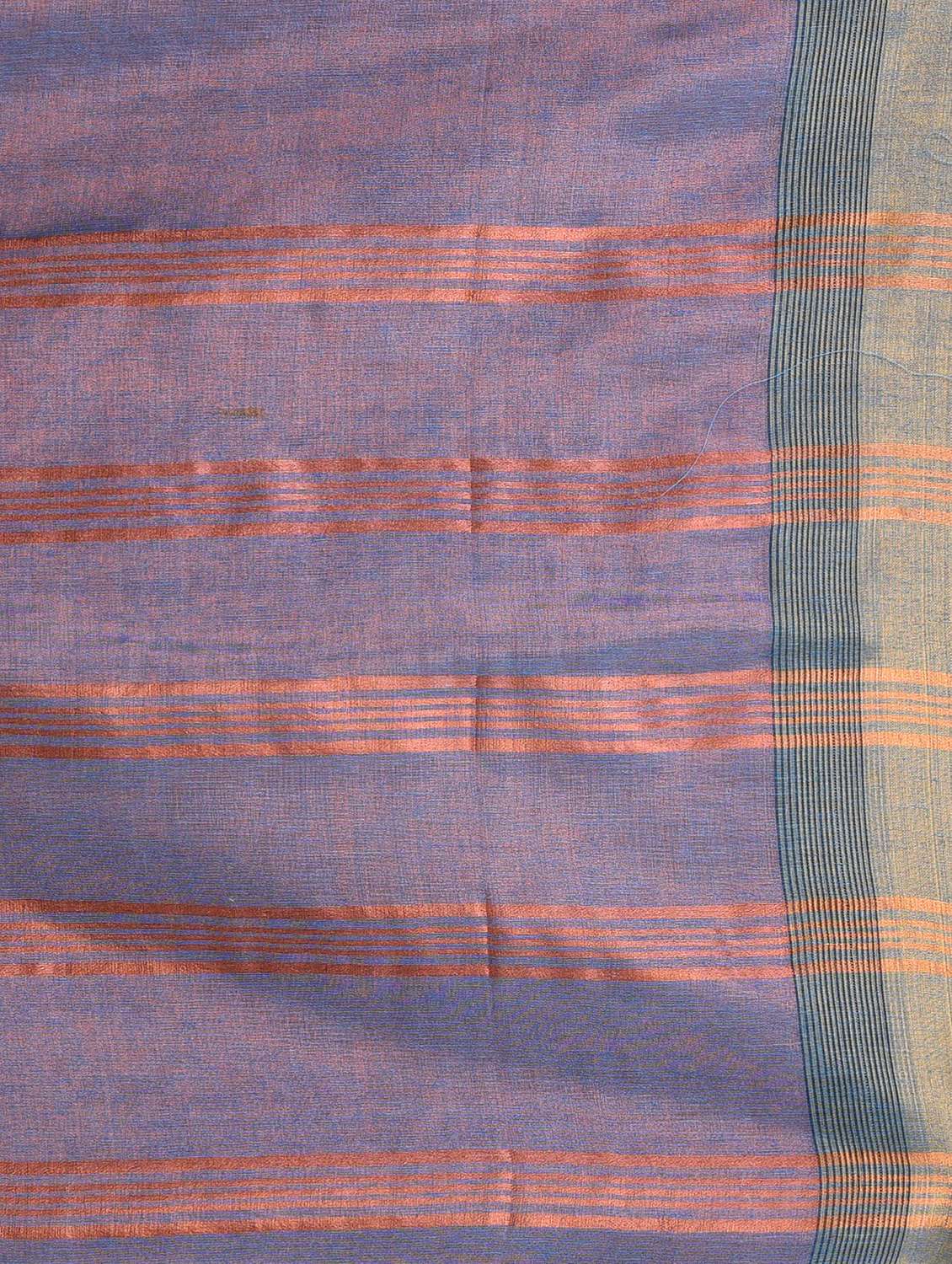 women solid with bordered handloom saree with blouse - 22060712 -  Standard Image - 6