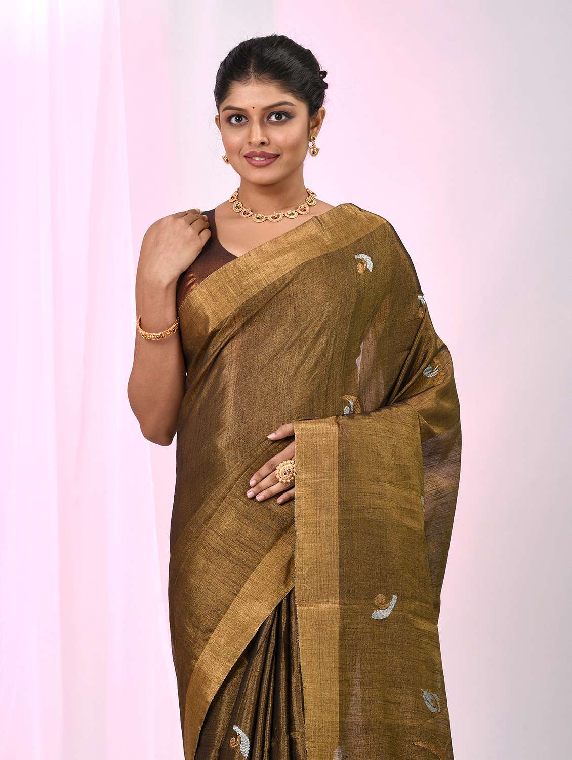 women self design handloom saree with blouse - 22060716 -  Standard Image - 1