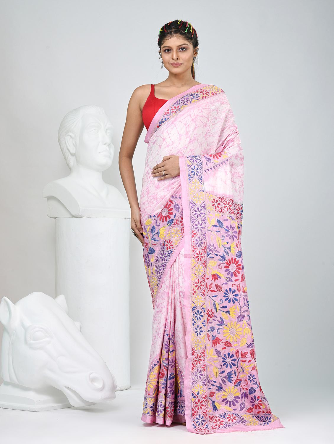 women printed handloom saree with blouse - 22060727 - Zoom Image - 0
