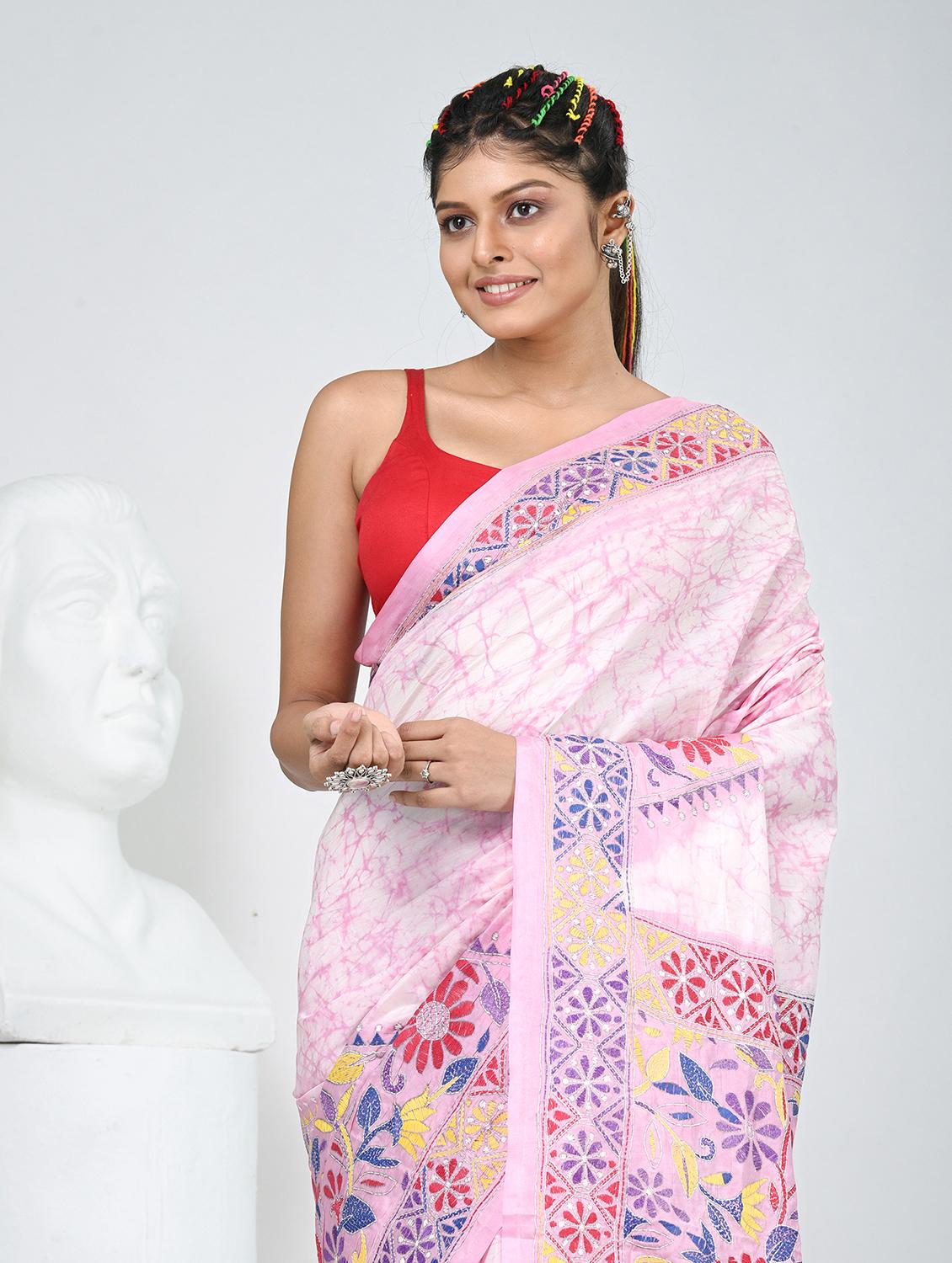 women printed handloom saree with blouse - 22060727 - Standard Image - 1
