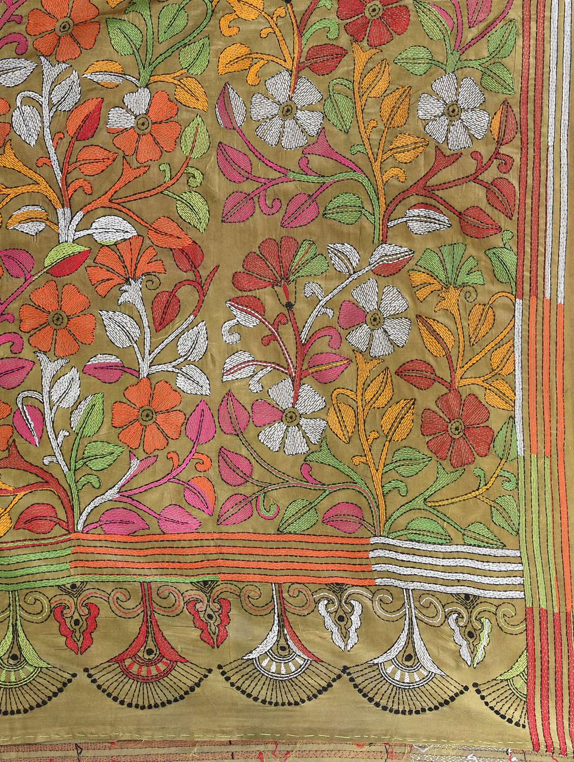 women solid with work handloom saree with blouse - 22060737 - Standard Image - 6