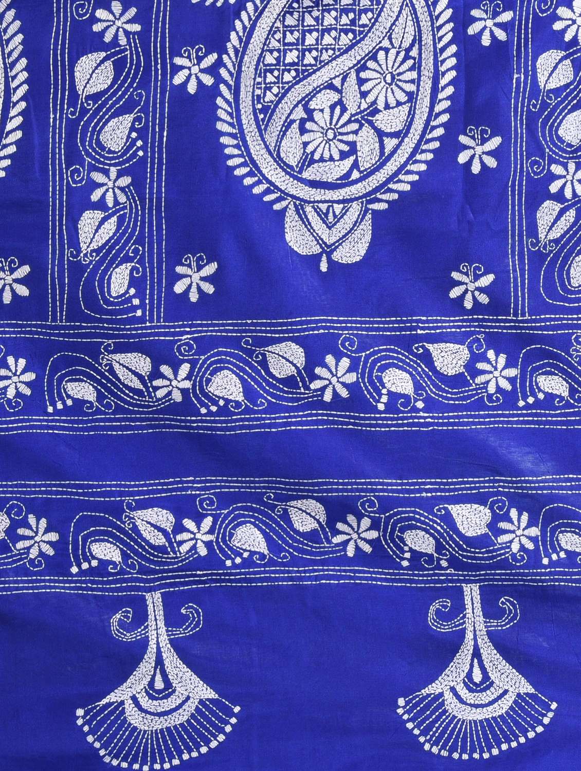 women solid with work handloom saree with blouse - 22060753 - Standard Image - 6