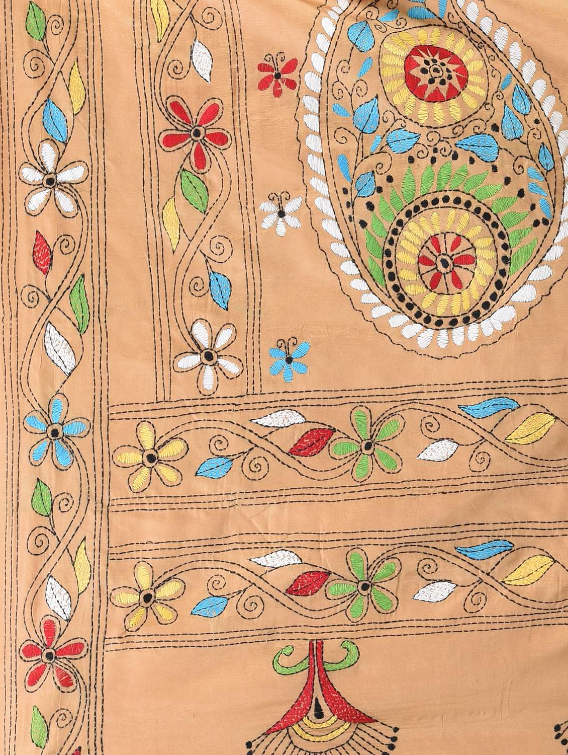 women solid with work handloom saree with blouse - 22060755 - Standard Image - 6