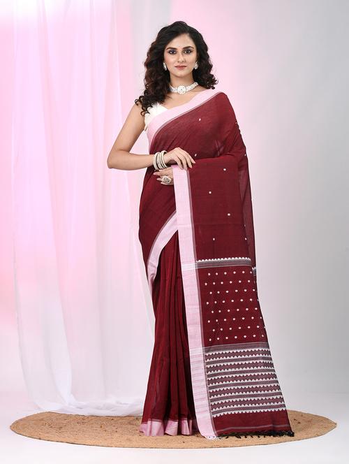 women self design handloom saree with blouse - 22060772 - Standard Image - 0