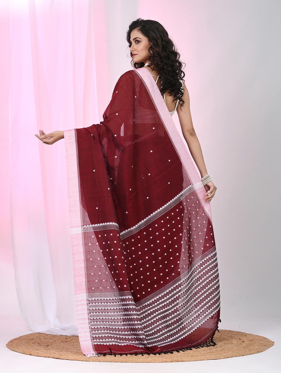 women self design handloom saree with blouse - 22060772 - Standard Image - 4