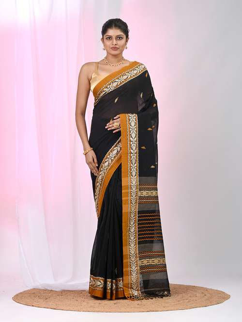 women self design handloom saree with blouse - 22060777 - Standard Image - 0