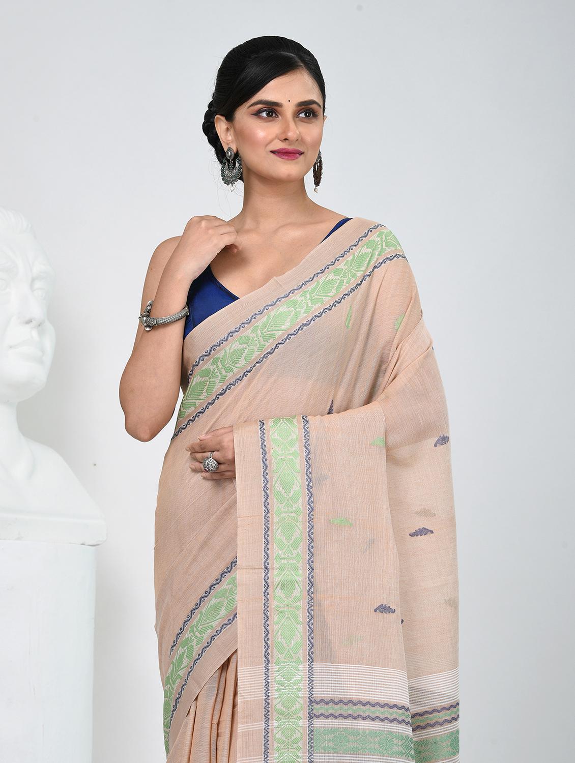 women self design handloom saree with blouse - 22060779 -  Standard Image - 1
