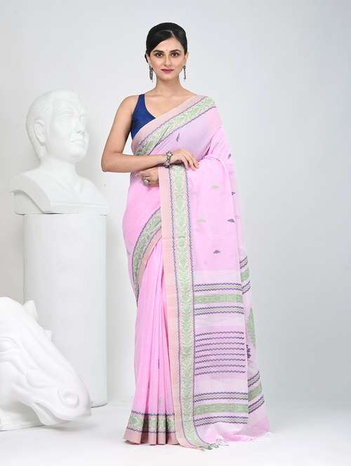 women self design handloom saree with blouse - 22060780 - Standard Image - 0