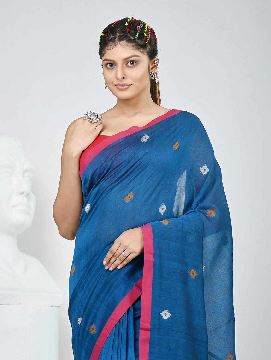 women self design handloom saree with blouse - 22060790 - Standard Image - 1