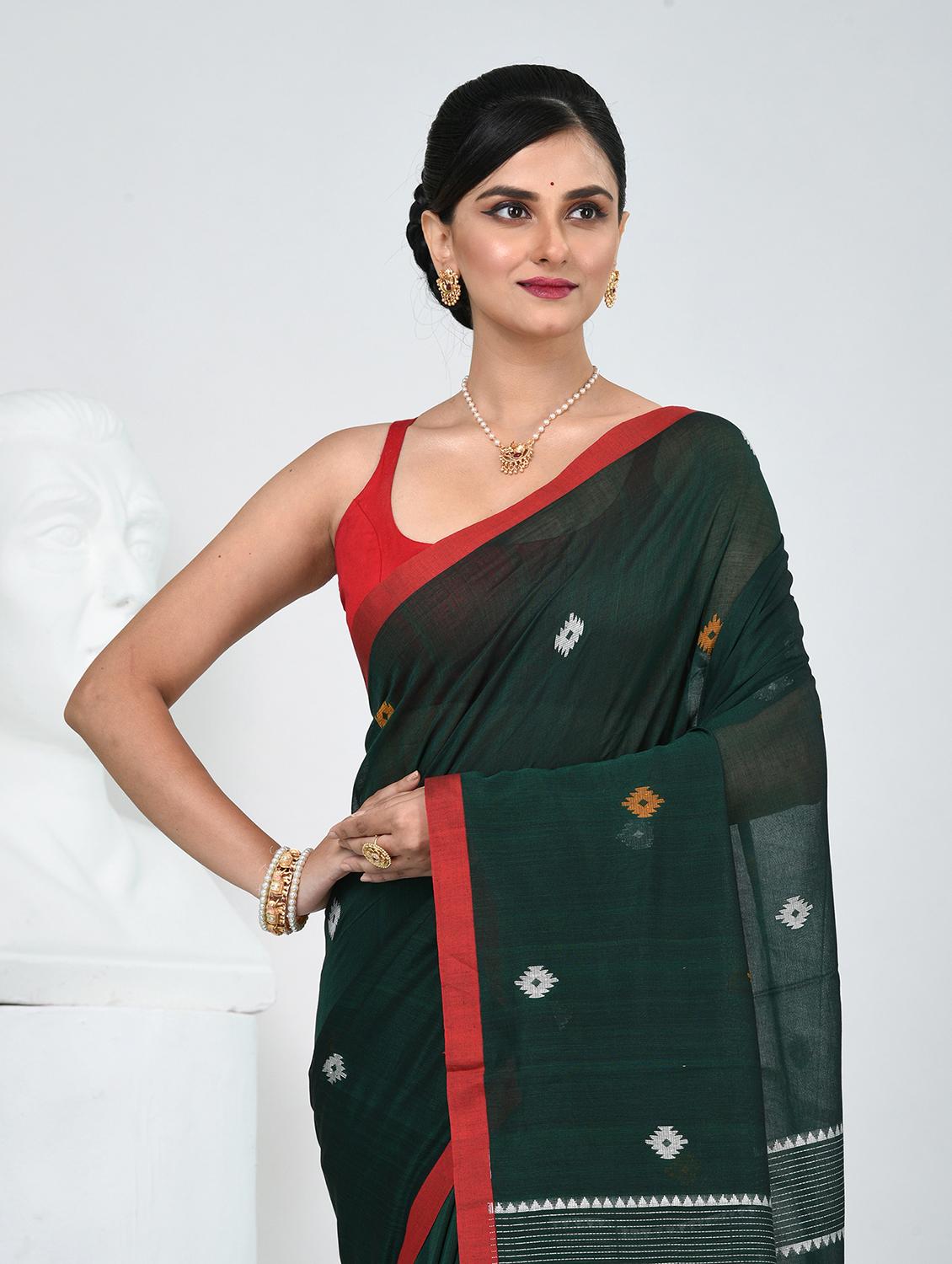 women self design handloom saree with blouse - 22060791 - Standard Image - 1