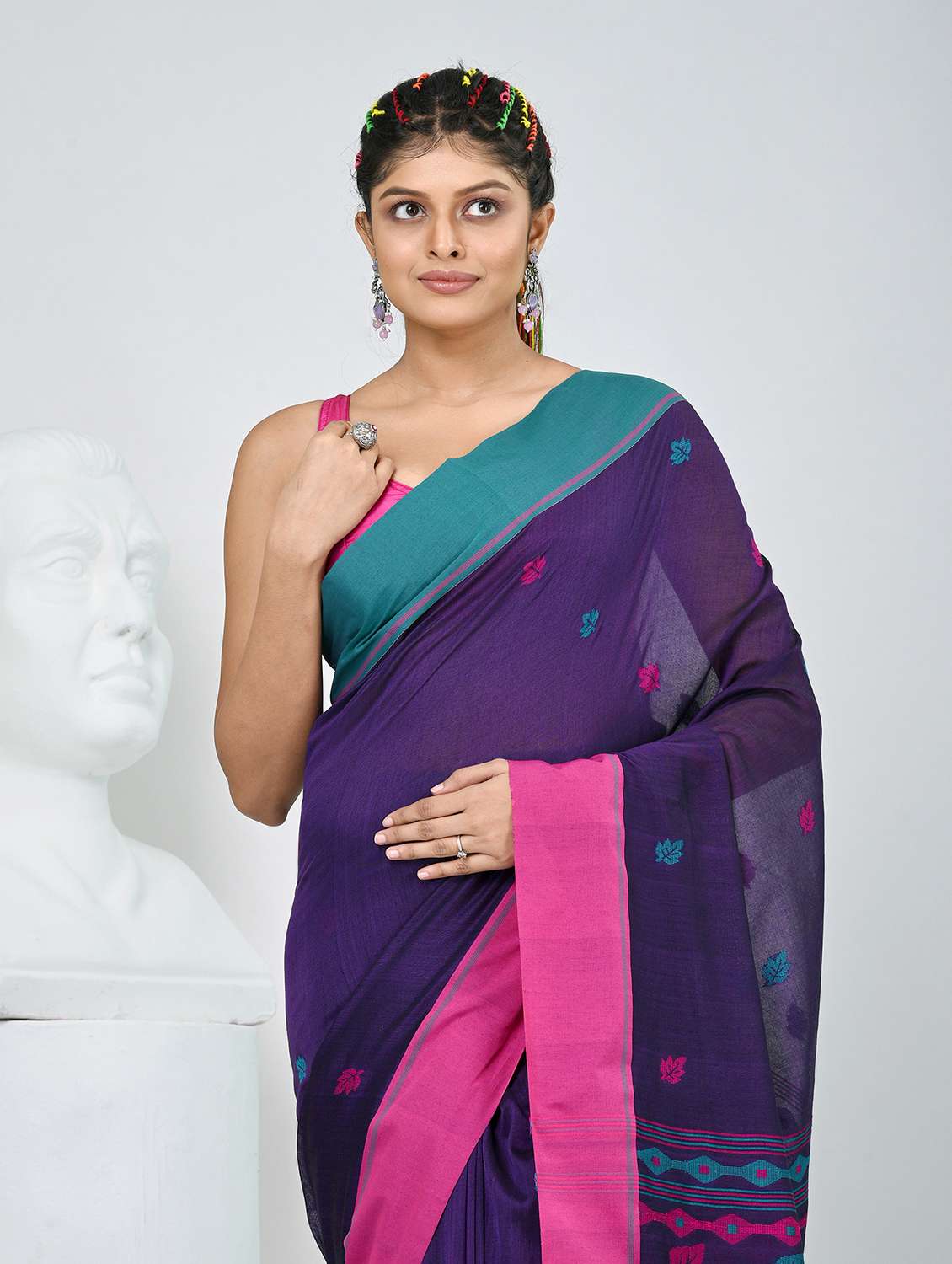 women self design handloom saree with blouse - 22060800 -  Standard Image - 1