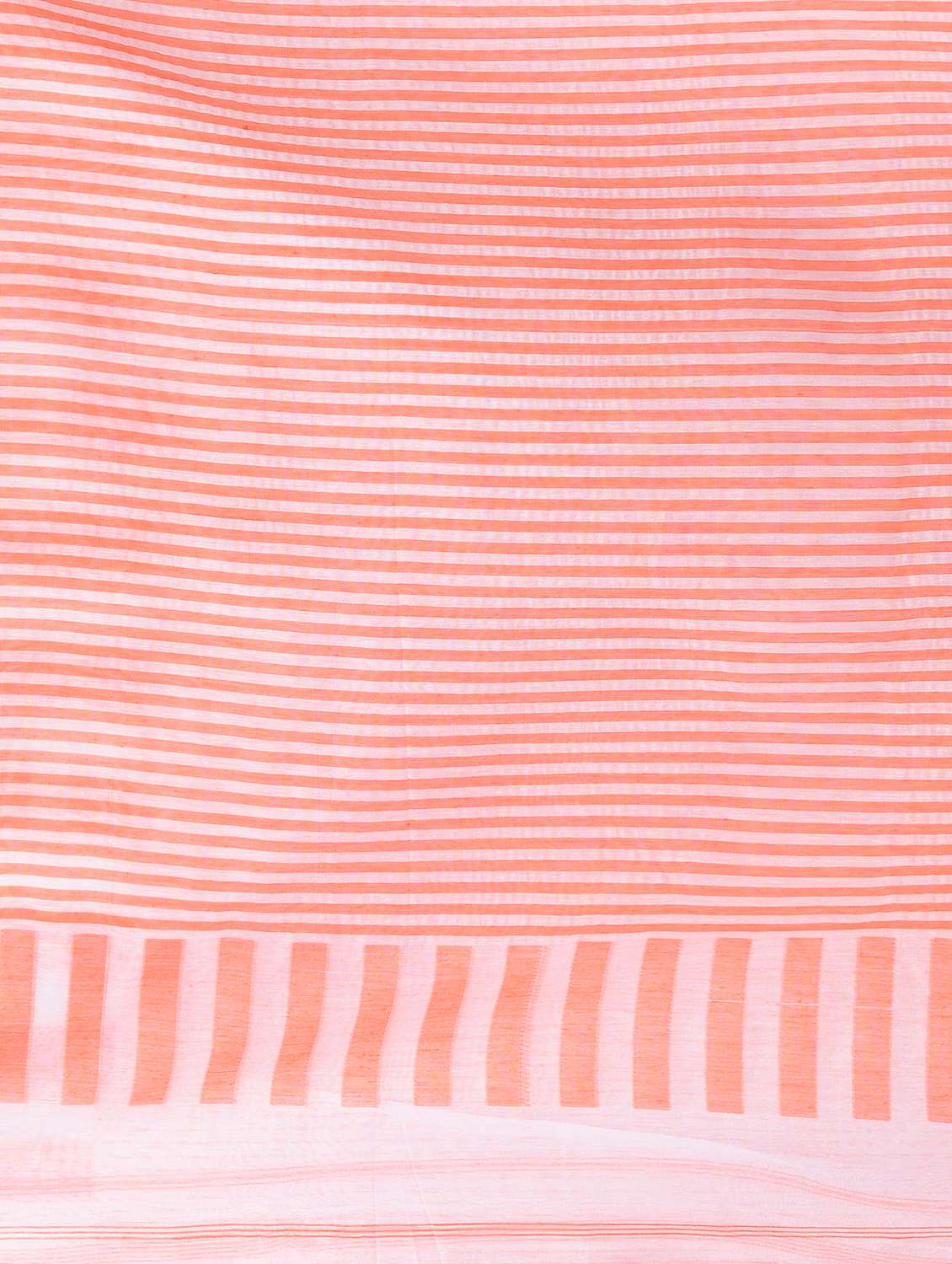 women striped handloom saree with blouse - 22060821 -  Standard Image - 6