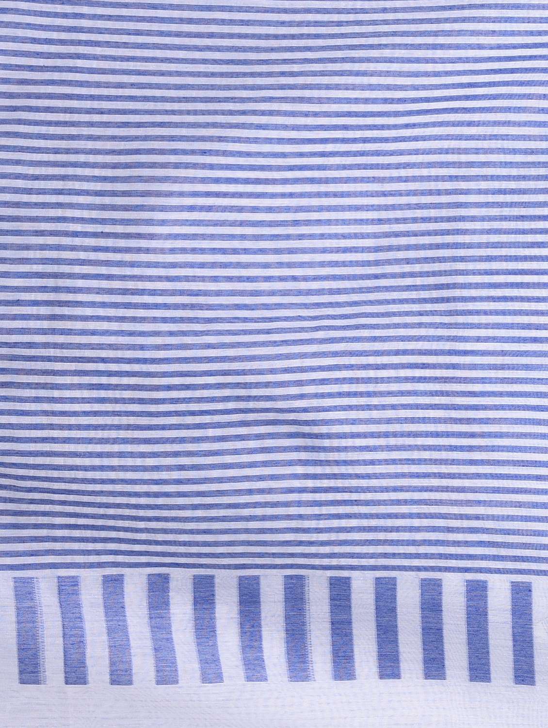 women striped handloom saree with blouse - 22060824 -  Standard Image - 6