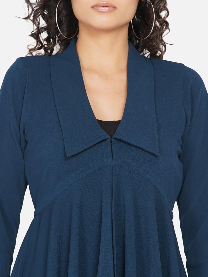 women solid long sleeve asymmetric top - 22060865 - Standard Image - 4