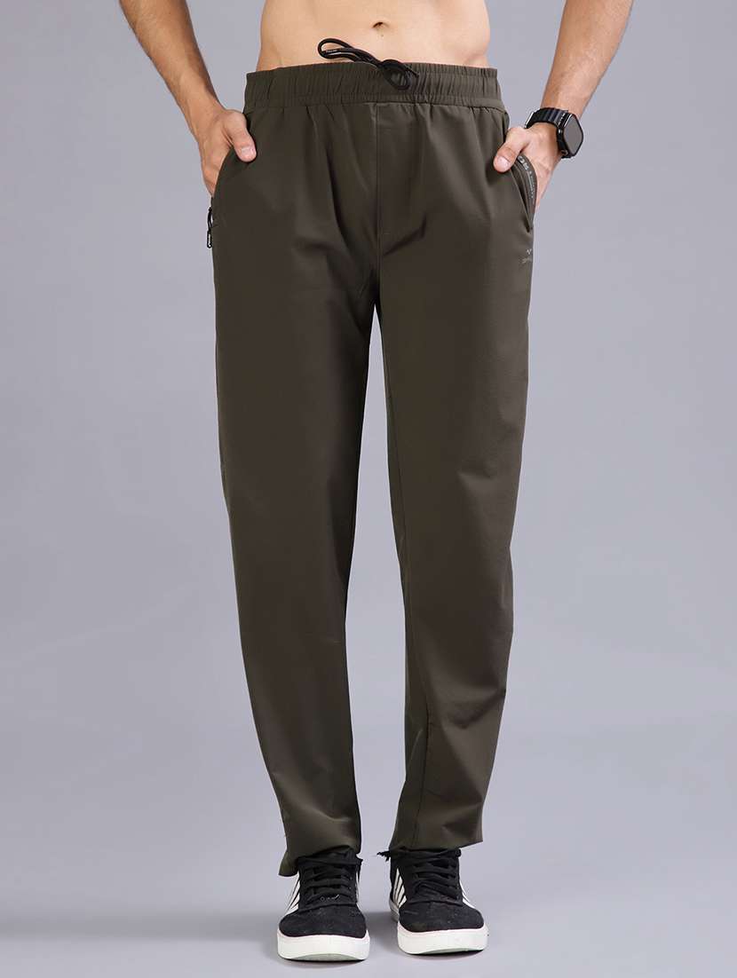 men solid mid rise regular fit track pant - 22060905 -  Standard Image - 1