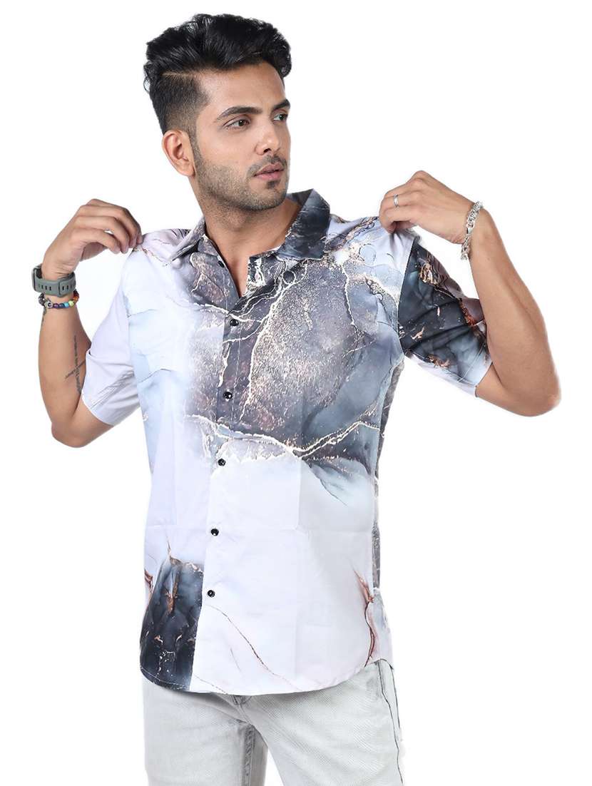 men printed short sleeve regular fit t-shirt - 22060952 -  Standard Image - 1